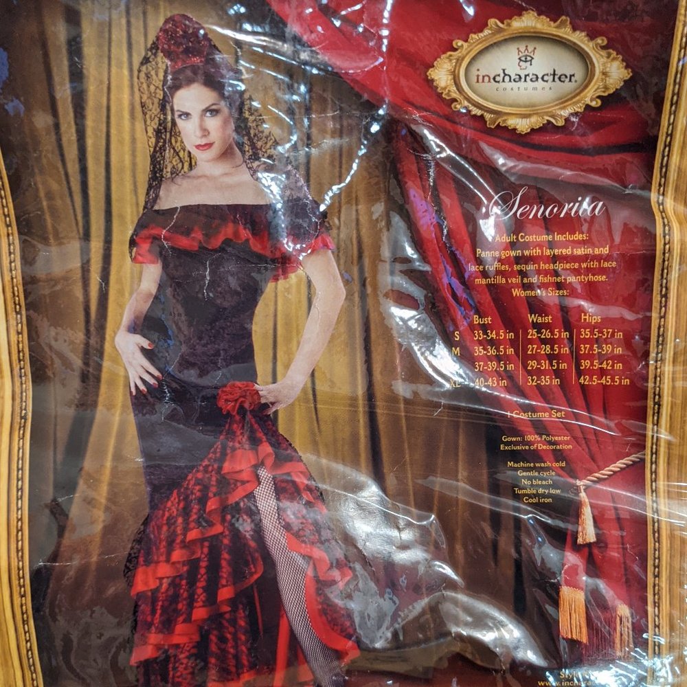 InCharater Adult Senorita Costume, XL